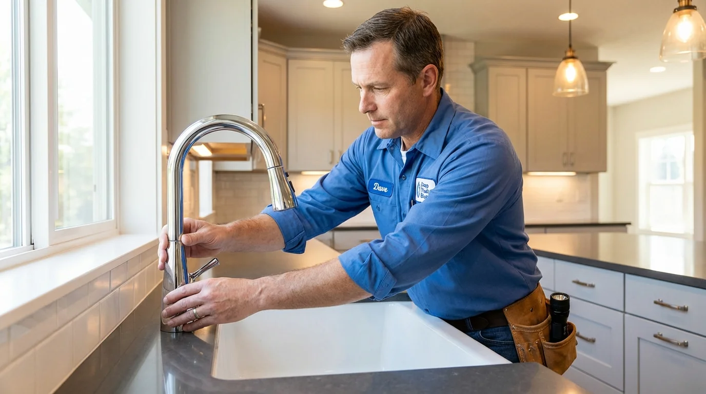Kitchen faucet installation by Johns Plumbing LLC in Encinitas